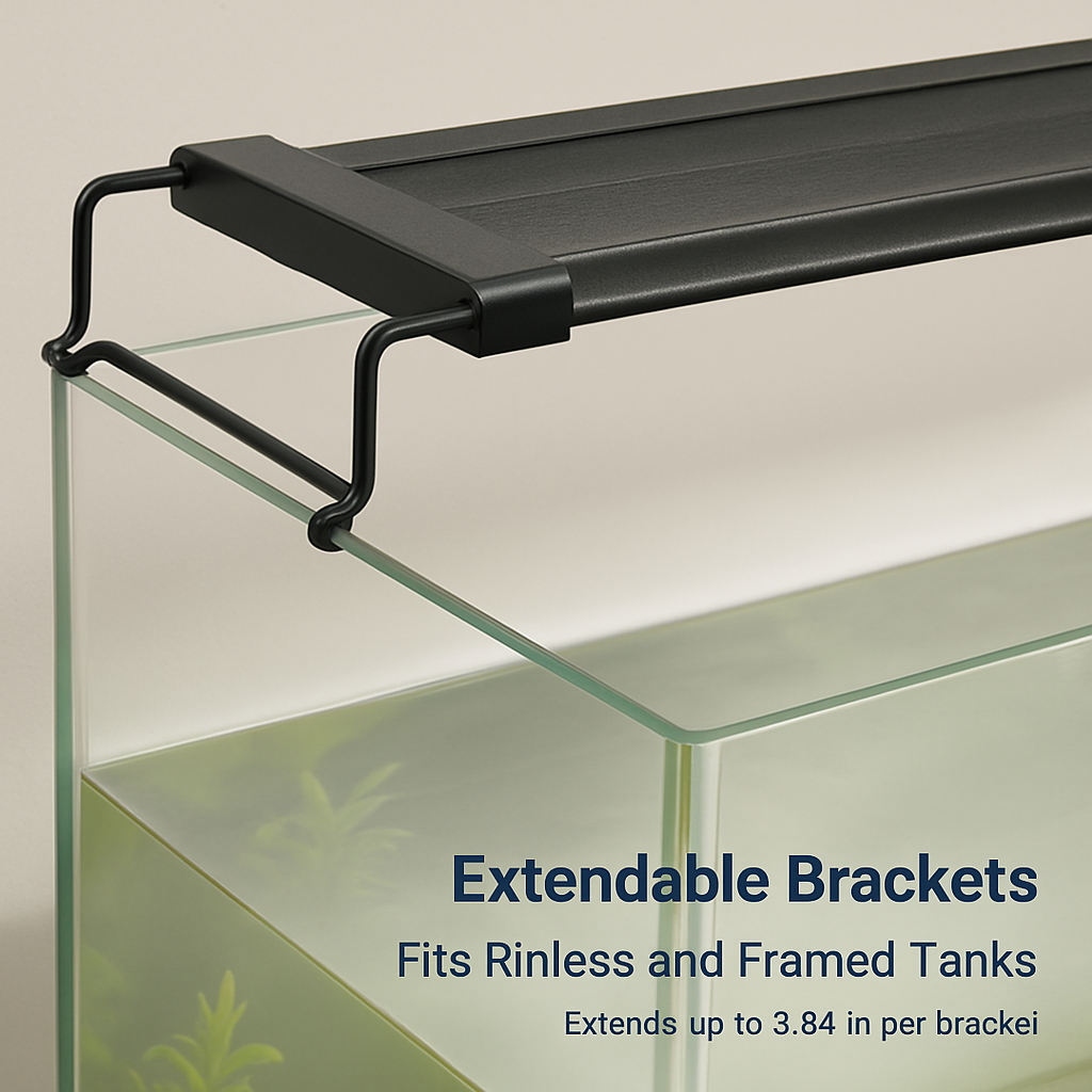 Aquarium LED Light with Extendable Brackets