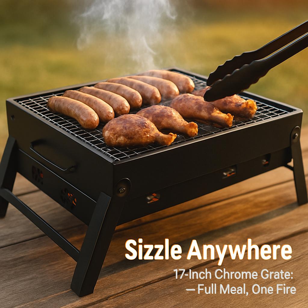 Portable BBQ Grill Foldable Charcoal for Camping