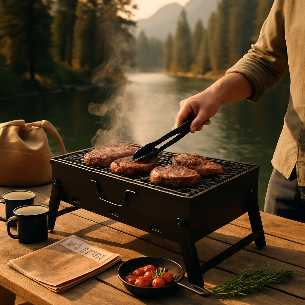 Portable BBQ Grill Foldable Charcoal for Camping