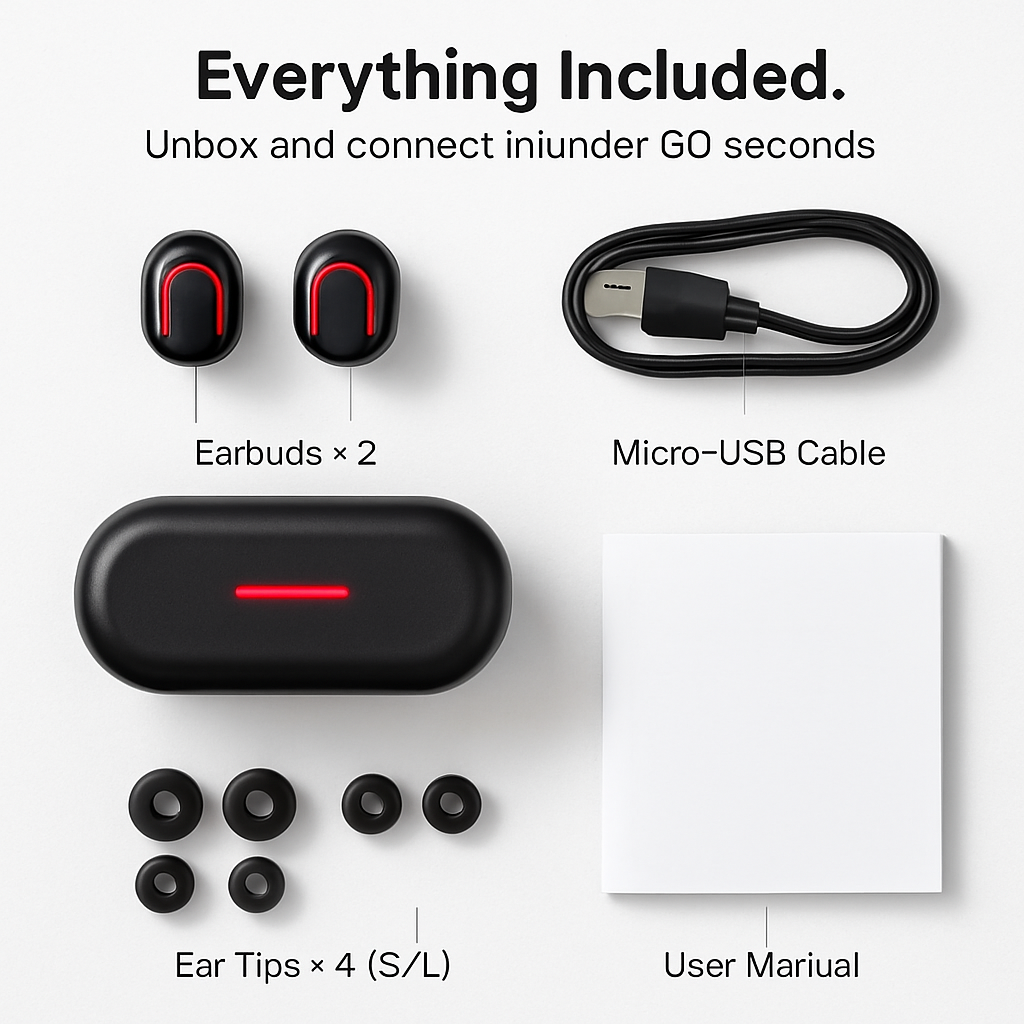 TWS Earbuds with Mic for Dual-Mode Stereo