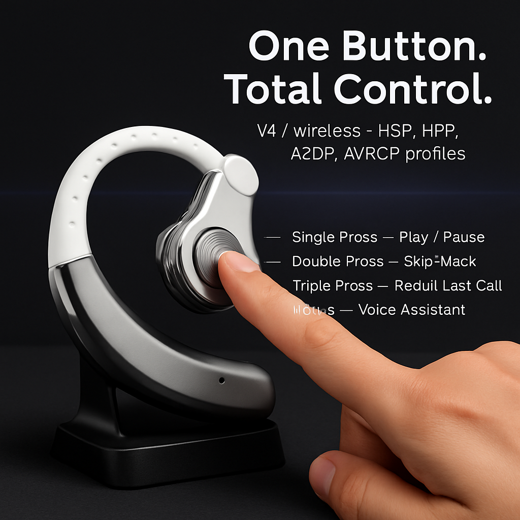 Right In-Ear Wireless Earphone for Hands-Free Calls