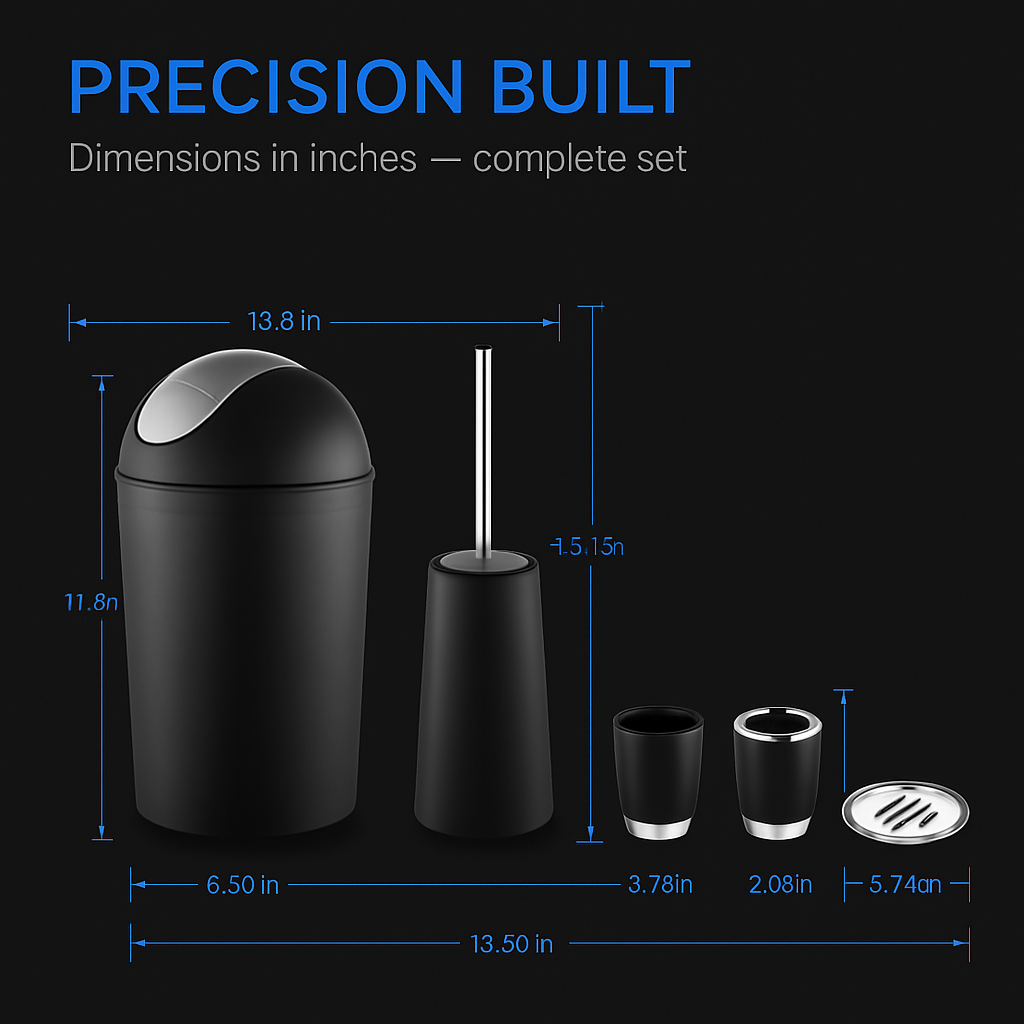 Bathroom Accessories Set for Modern Home Organization
