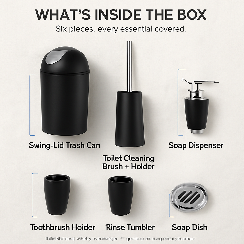 Bathroom Accessories Set for Modern Home Organization