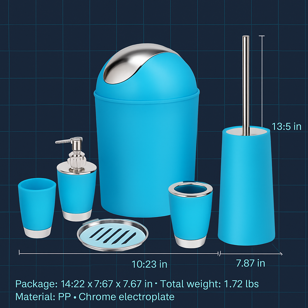 Bathroom Accessories Set for Modern Home Organization