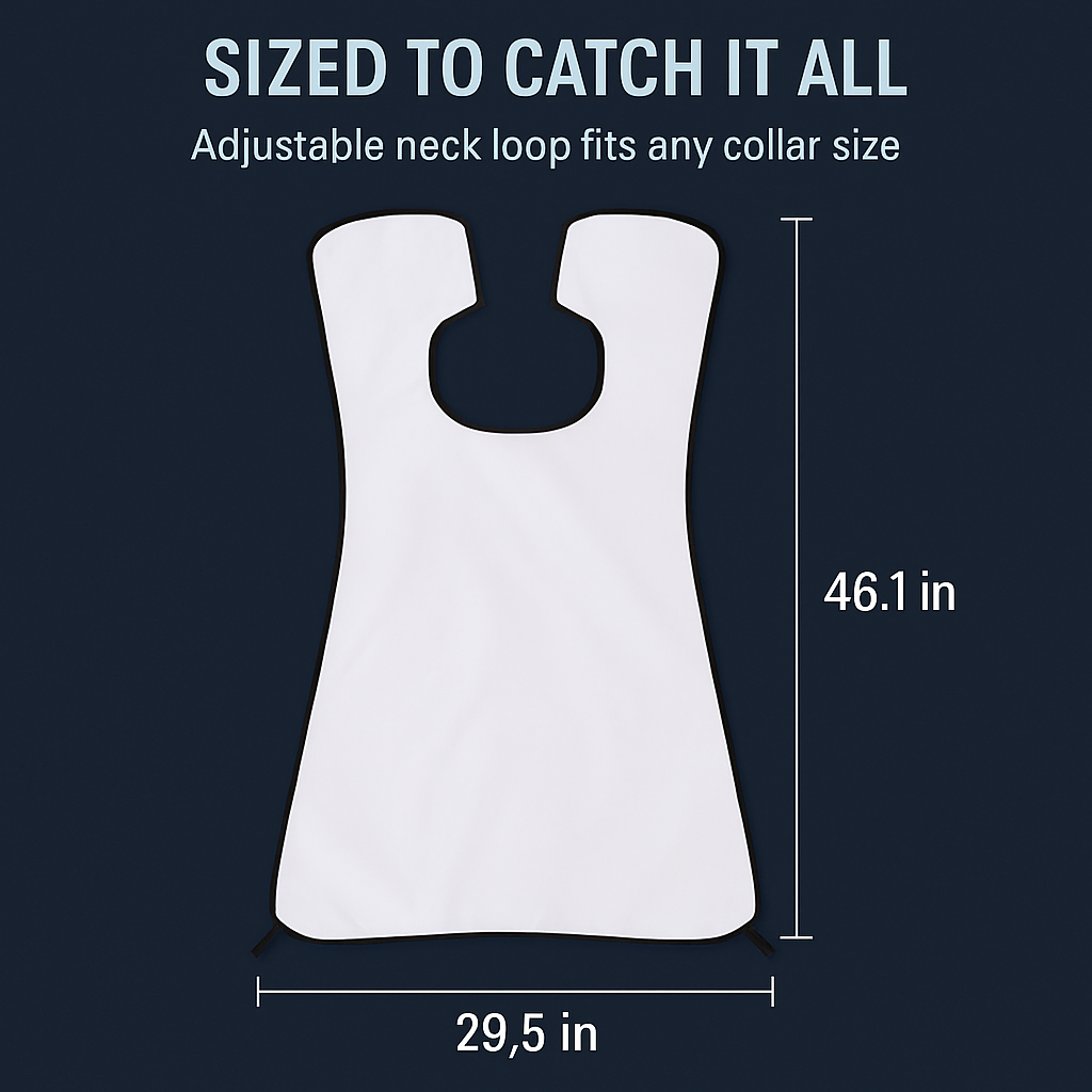 Beard Apron: Facial Hair Catcher with Suction Cups