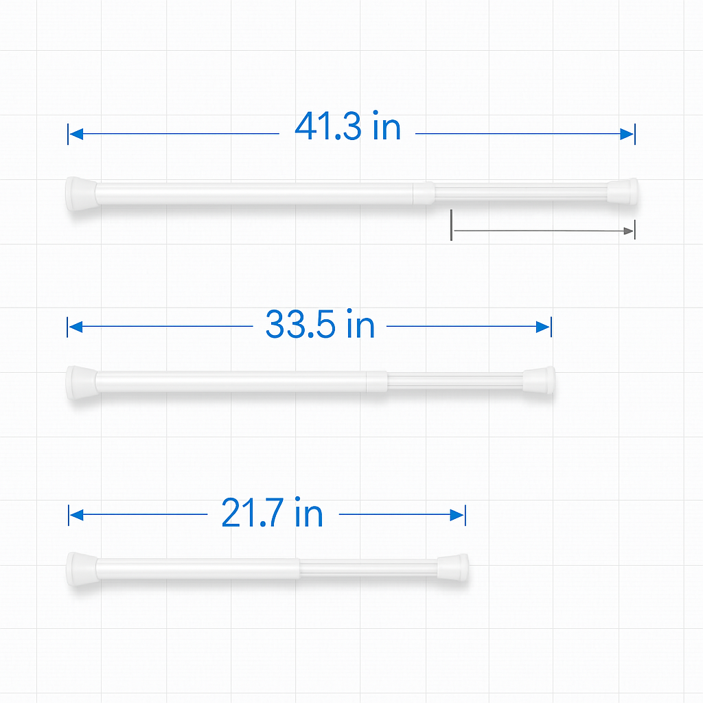 Tension Curtain Rod Extendable for Easy Home Use