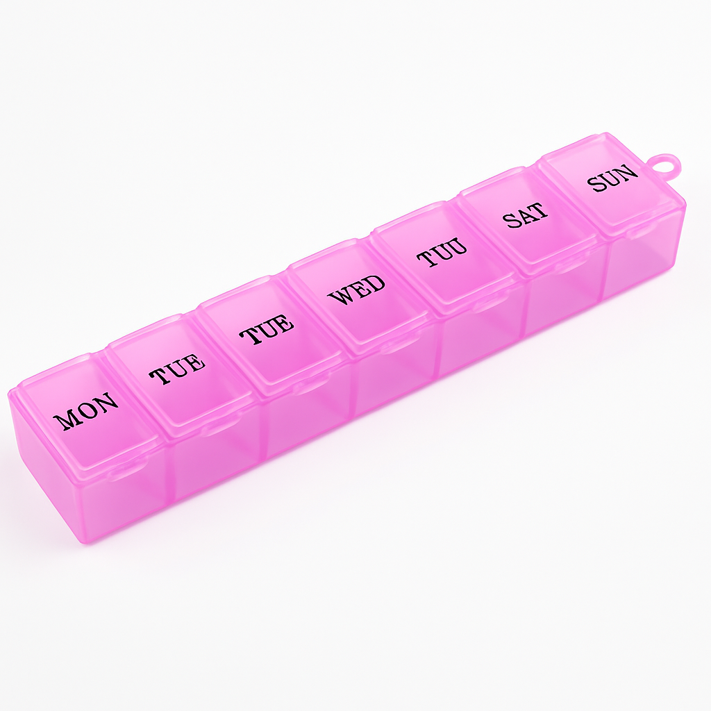 Weekly Pill Organizer for 7 Days - Portable Case