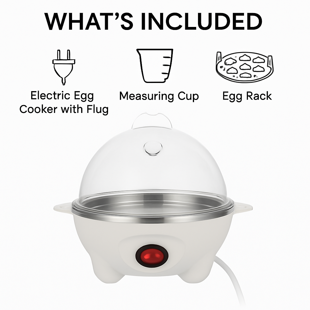 Electric Egg Cooker for Quick Boiling & Steaming
