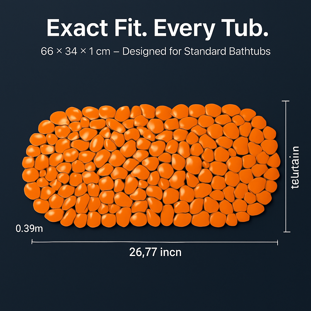 Non-Slip Bath Mat with Pebble Massage for Shower