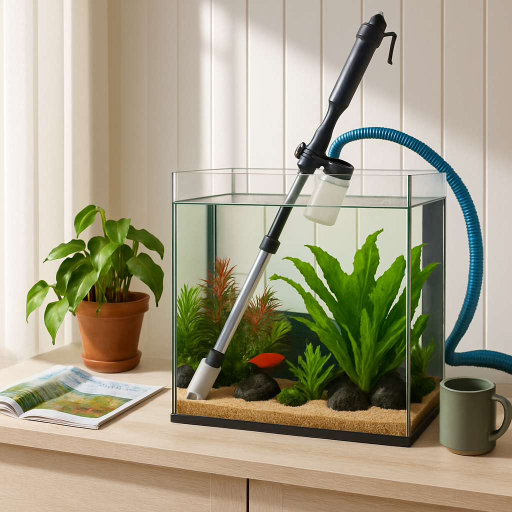 Battery-Operated Aquarium Vacuum Gravel Cleaner