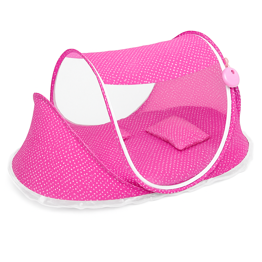 Foldable Baby Travel Bed with Mosquito Net