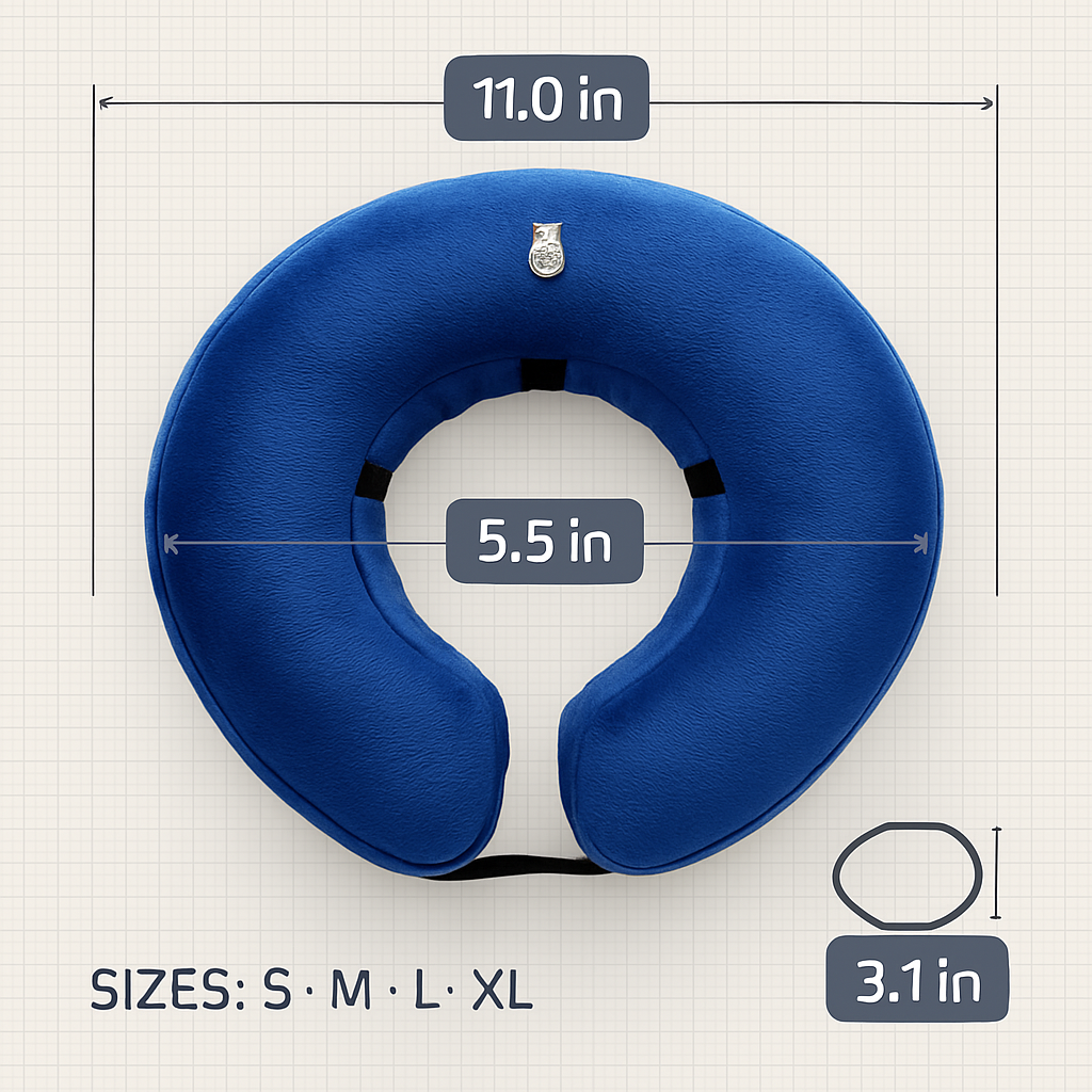 Inflatable Pet Collar for Wounds, Adjustable Comfort