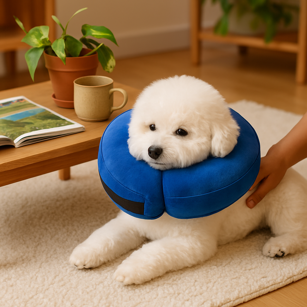 Inflatable Pet Collar for Wounds, Adjustable Comfort