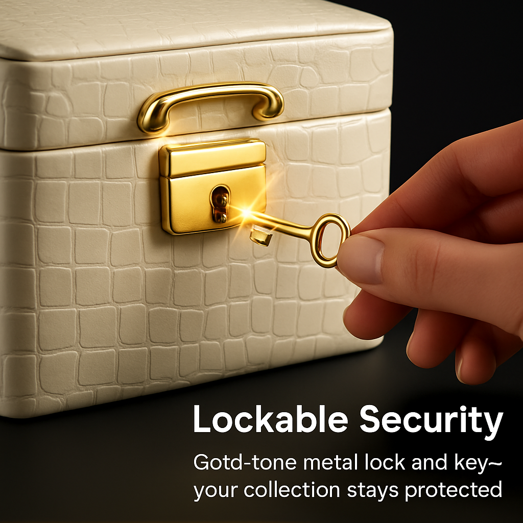 Jewelry Case Organizer: Lockable Travel Box