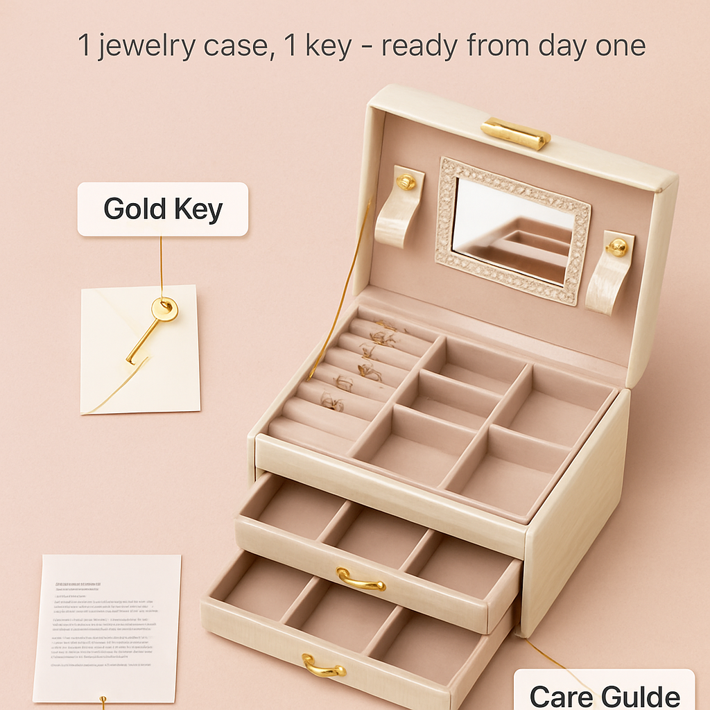 Jewelry Case Organizer: Lockable Travel Box