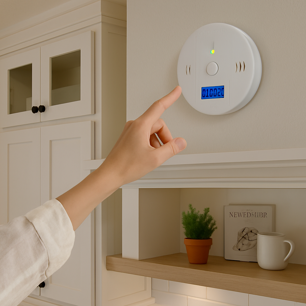 Battery Operated CO Alarm for Home Safety and Alert System
