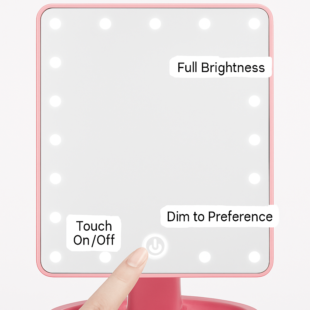 Cosmetic Mirror for Flawless Makeup in Any Lighting