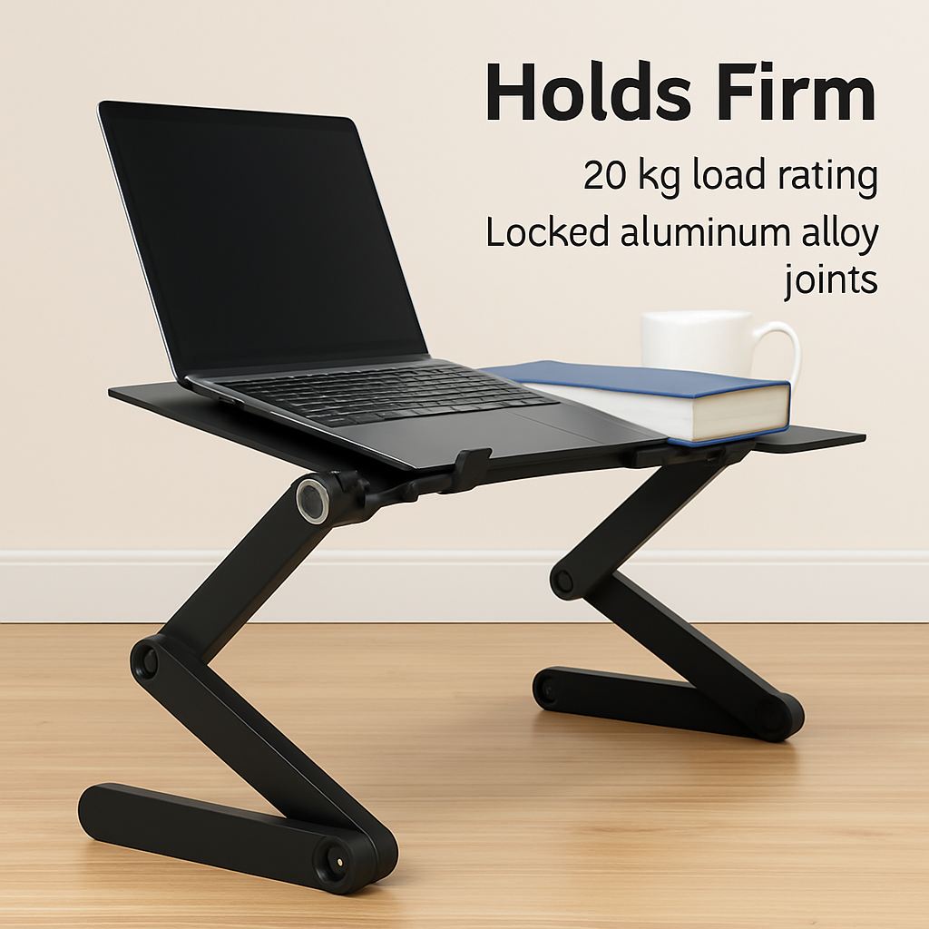 Foldable Laptop Table for Bed & Desk with Mouse Board