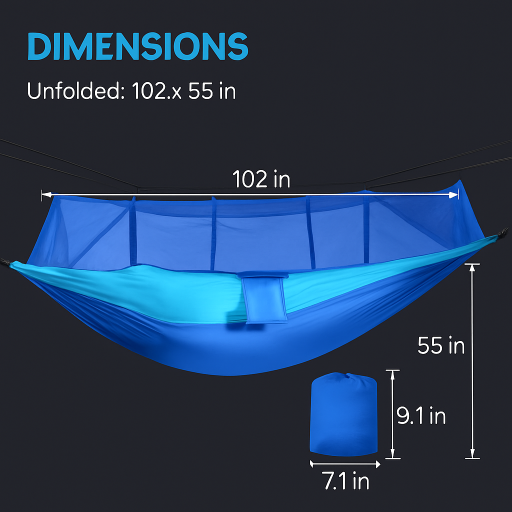 Hammock with Mosquito Net for Camping and Travel