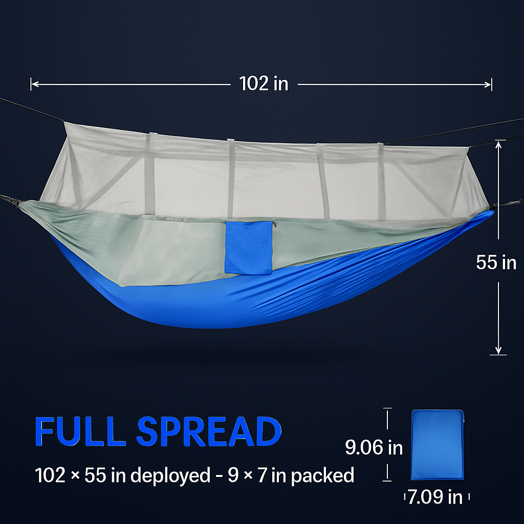 Hammock with Mosquito Net for Camping and Travel