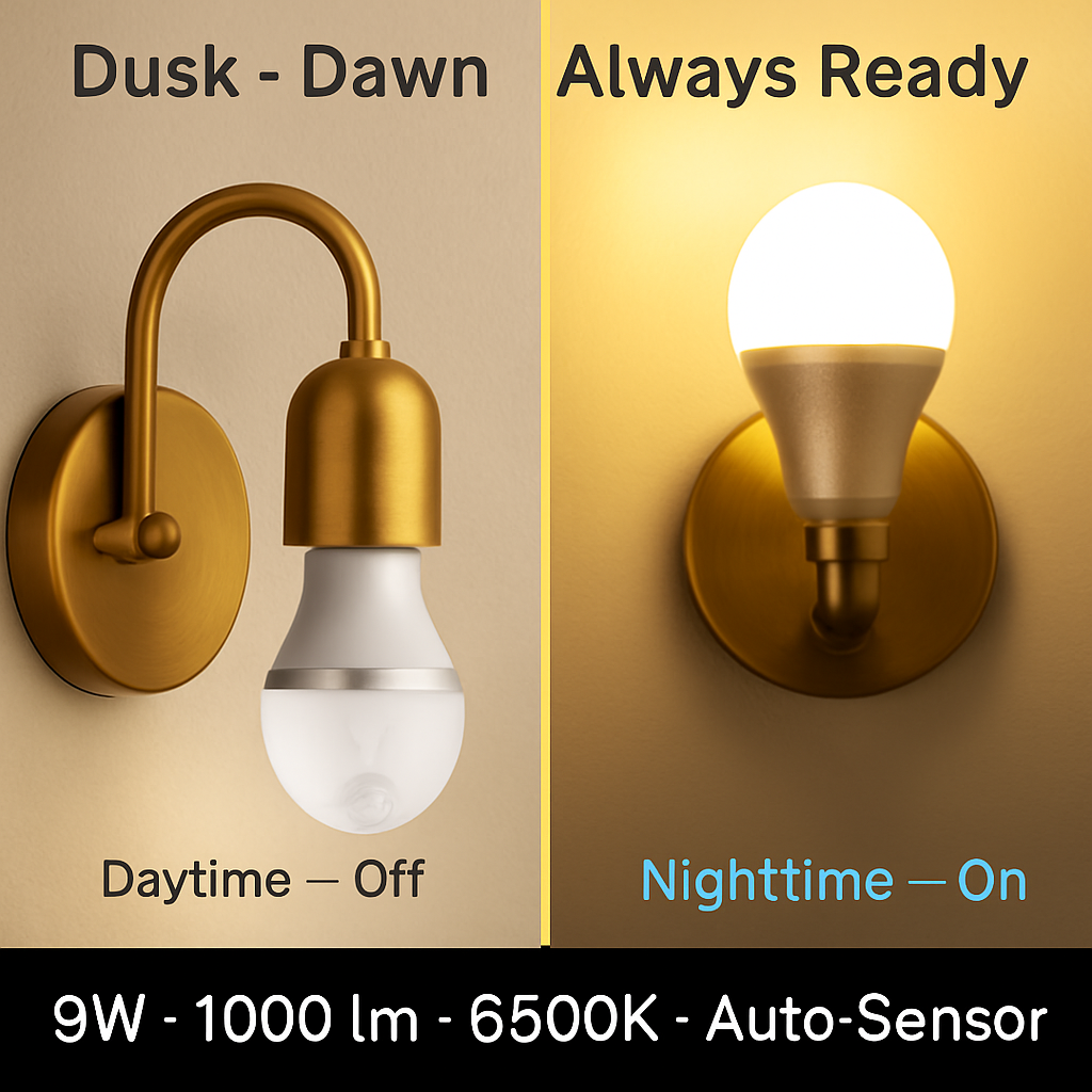 Motion Sensor LED Bulb with Auto On/Off for Hands-Free Use