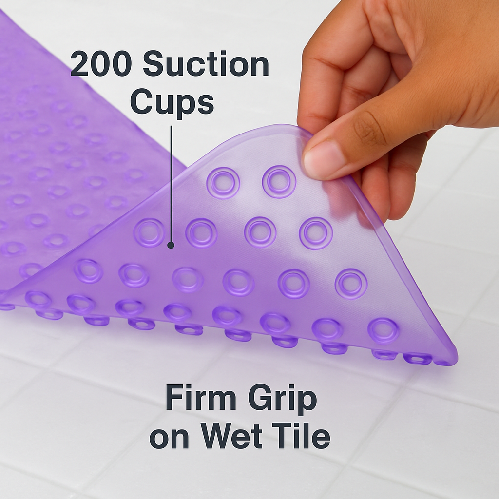 Bath Tub Mat for Safe, Non-Slip Bathroom Floors