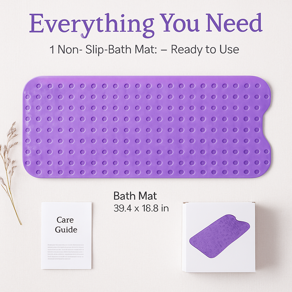 Bath Tub Mat for Safe, Non-Slip Bathroom Floors