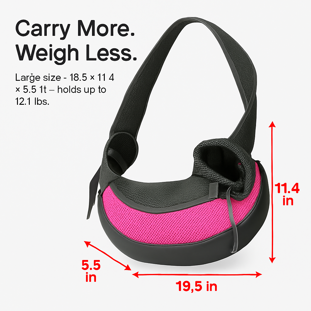Pet Carrier Sling Bag: Hands-Free Comfort for Small Pets