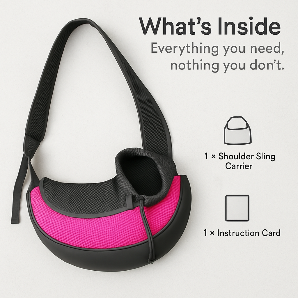 Pet Carrier Sling Bag: Hands-Free Comfort for Small Pets