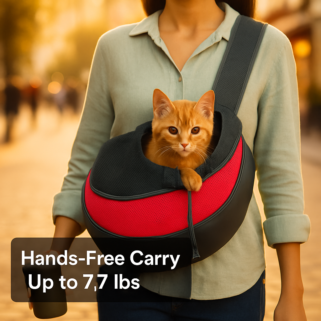 Pet Carrier Sling Bag: Hands-Free Comfort for Small Pets