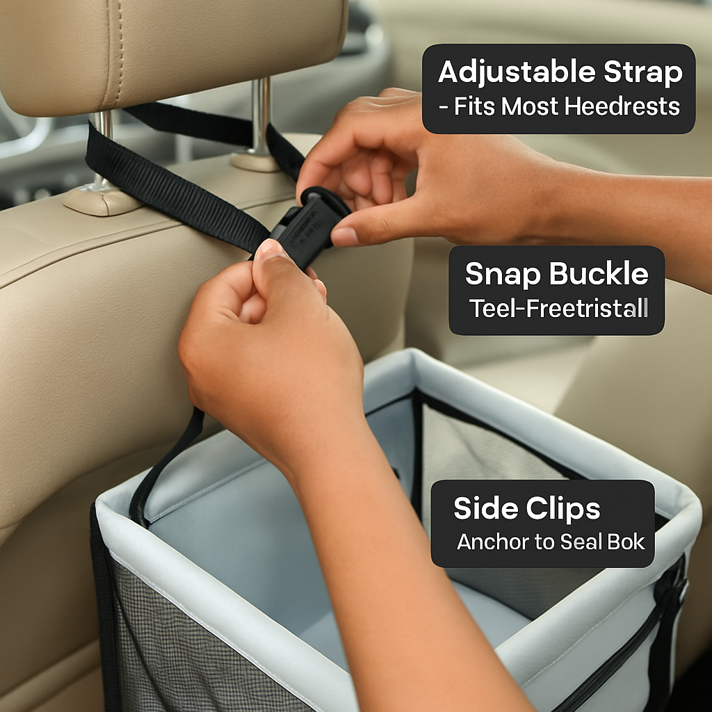 Dog Booster Car Seat for Small to Medium Pets — Safe Travel