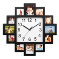 Photo Frame Clock: 12-Photo Collage Wall Display