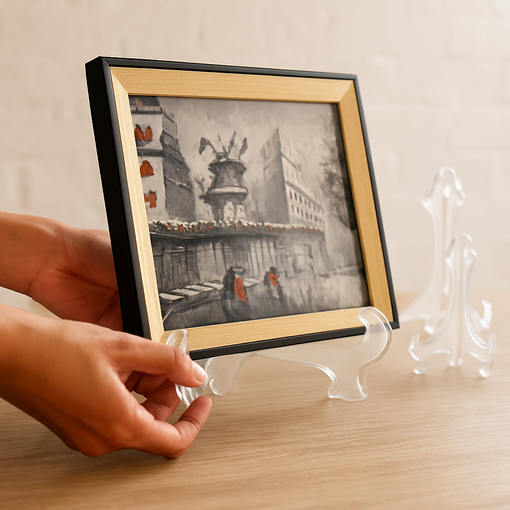 Plastic Display Stand Set for Plates, Pictures & Art