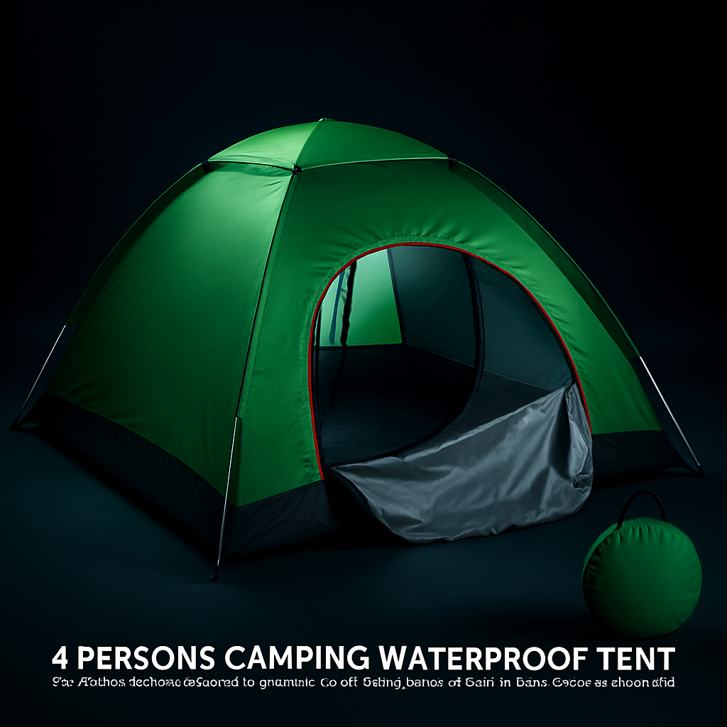 Camping Pop Up Tent for 3-4 People - Quick Setup, All-Season