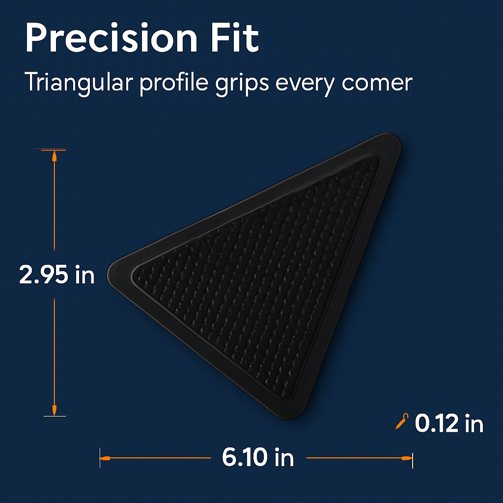 Area Rug Gripper Pad Triangular Non-Slip Corners