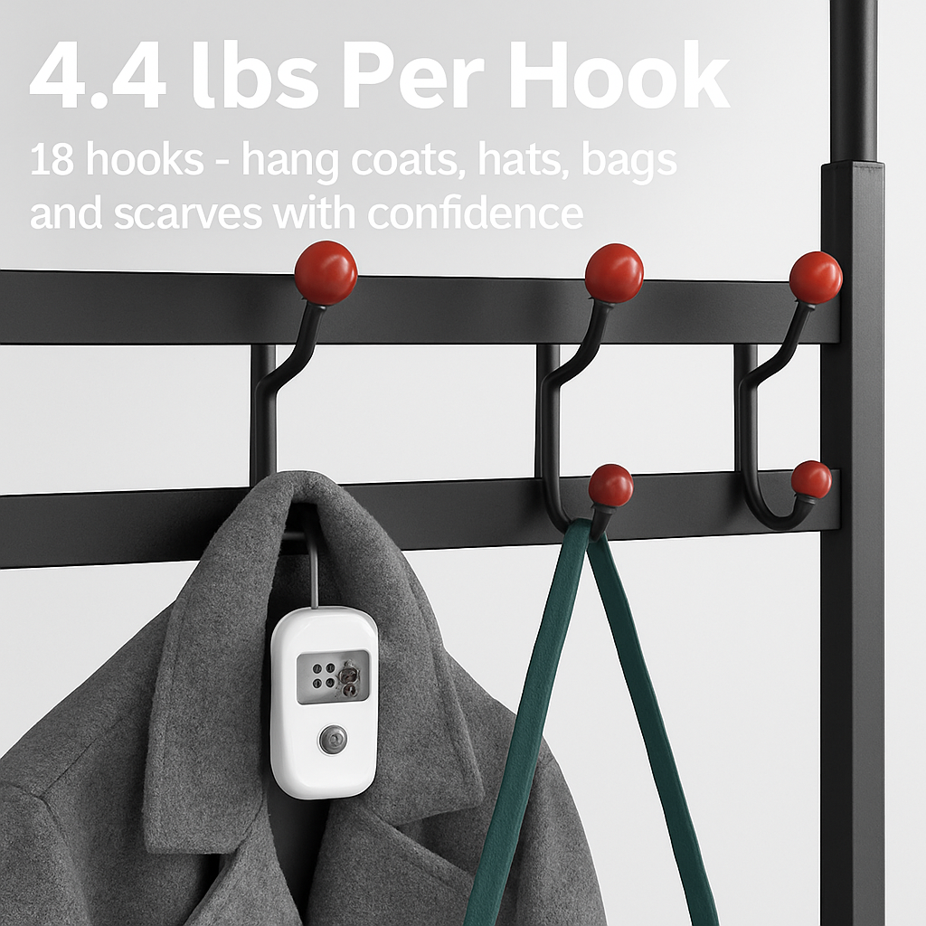 Coat Shoe Rack Hall Tree for Entryway Storage