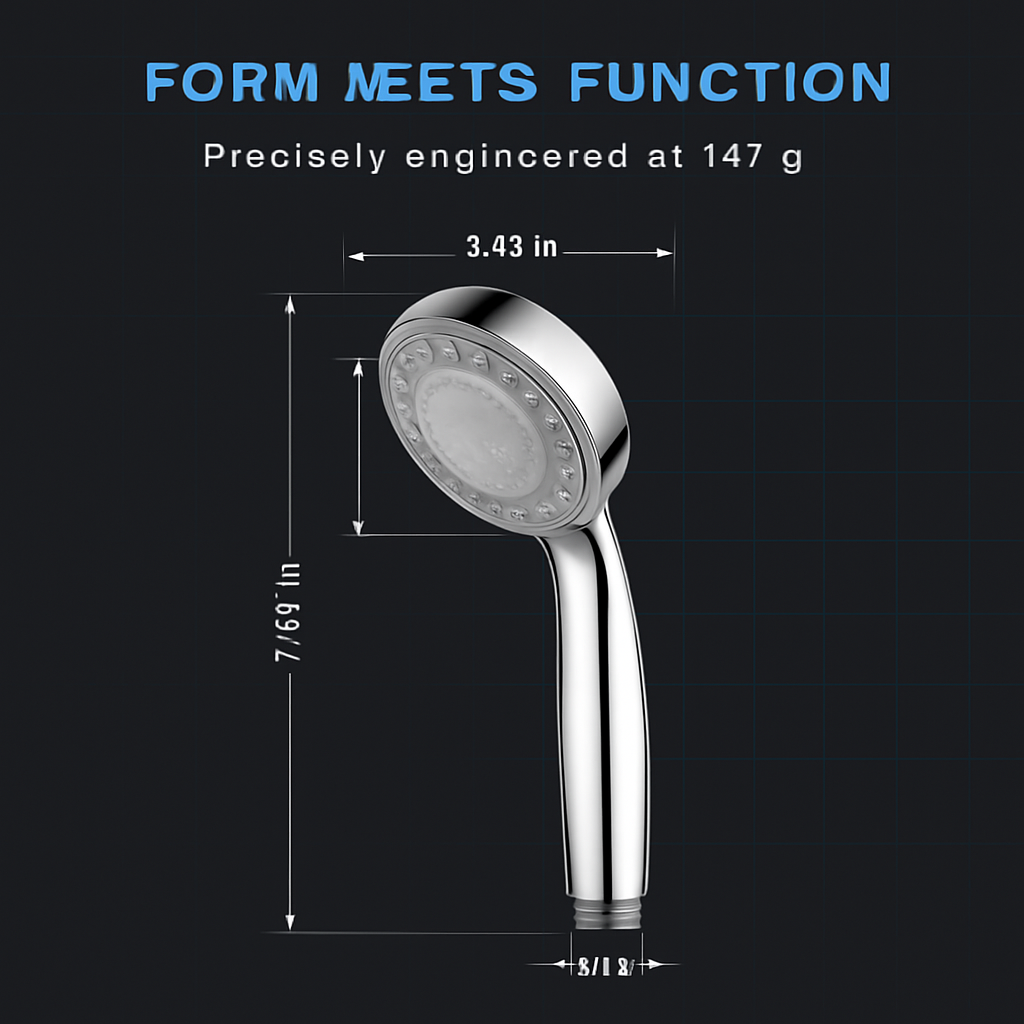 Shower Head Handheld LED Color-Changing Hydropower