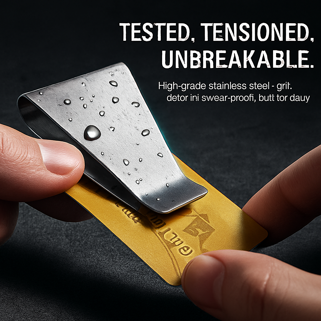 Slim Clip Double-Sided Money Clip Card Holder