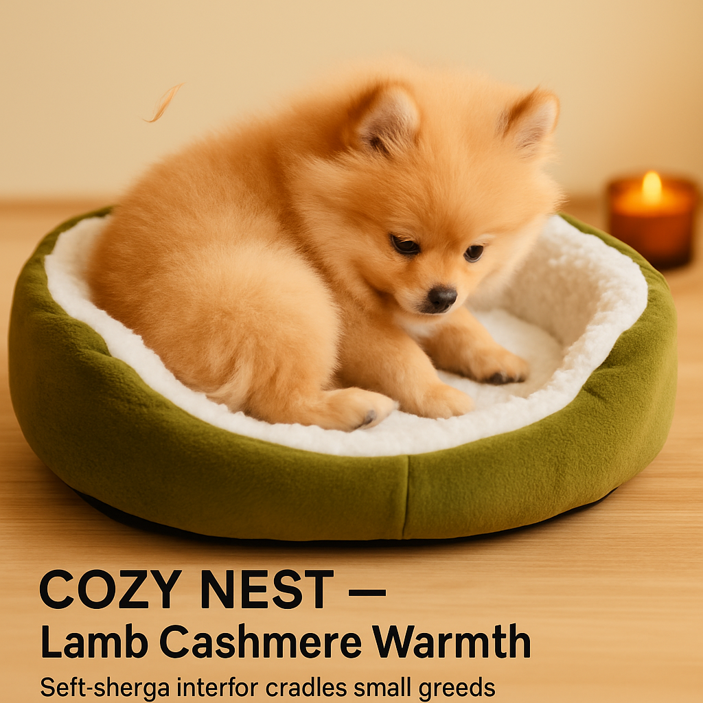 Pet Dog Bed: Soft Fleece Nest for Small Dogs