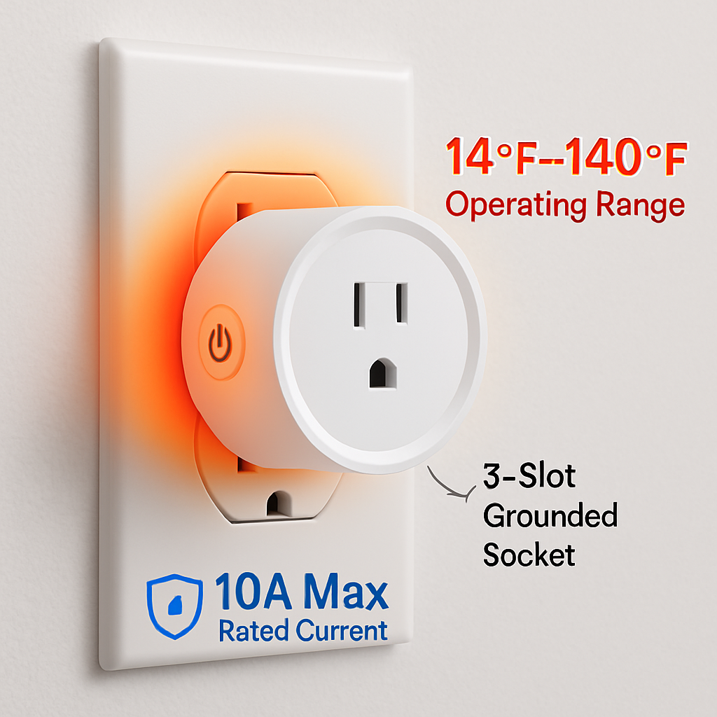 WiFi Smart Plug Outlet with Remote Control