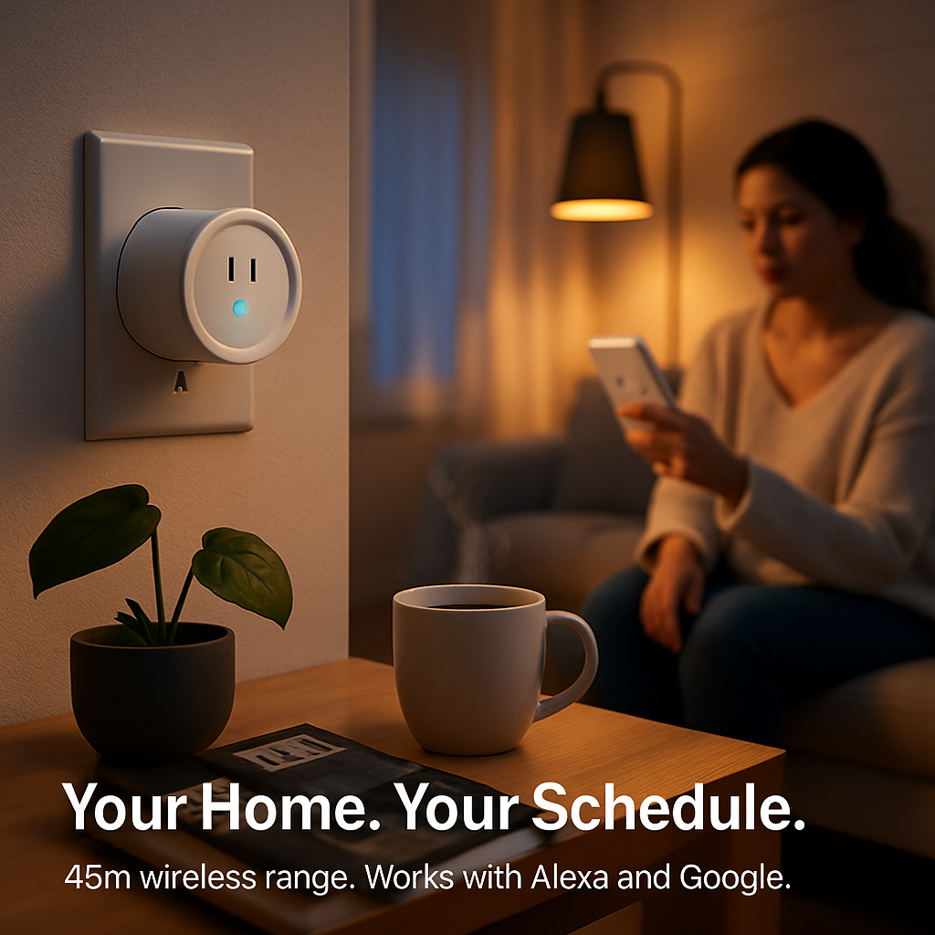 WiFi Smart Plug Outlet with Remote Control