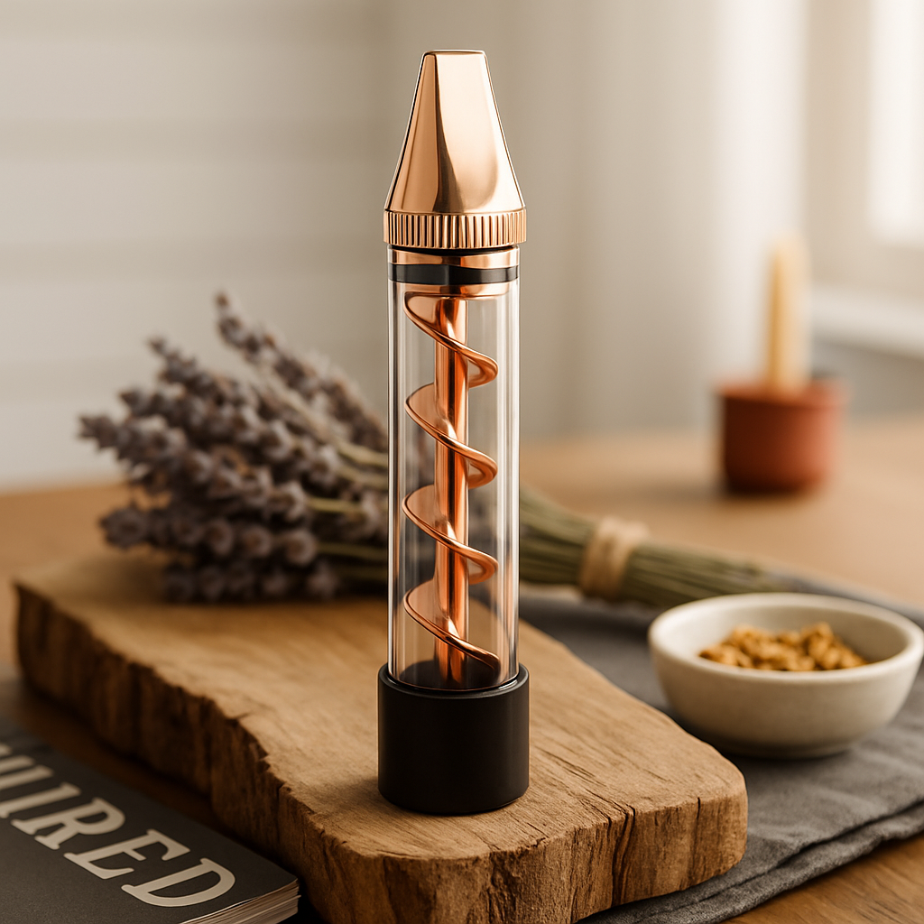 Glass Blunt Pipe Twisty Grinder Kit for Home Use