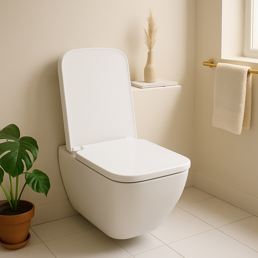 Square Toilet Seat with Grip-Tight Bumpers