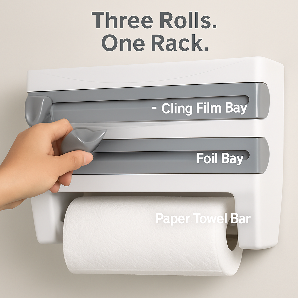 Kitchen Roll Dispenser for Clean, Easy Paper Storage
