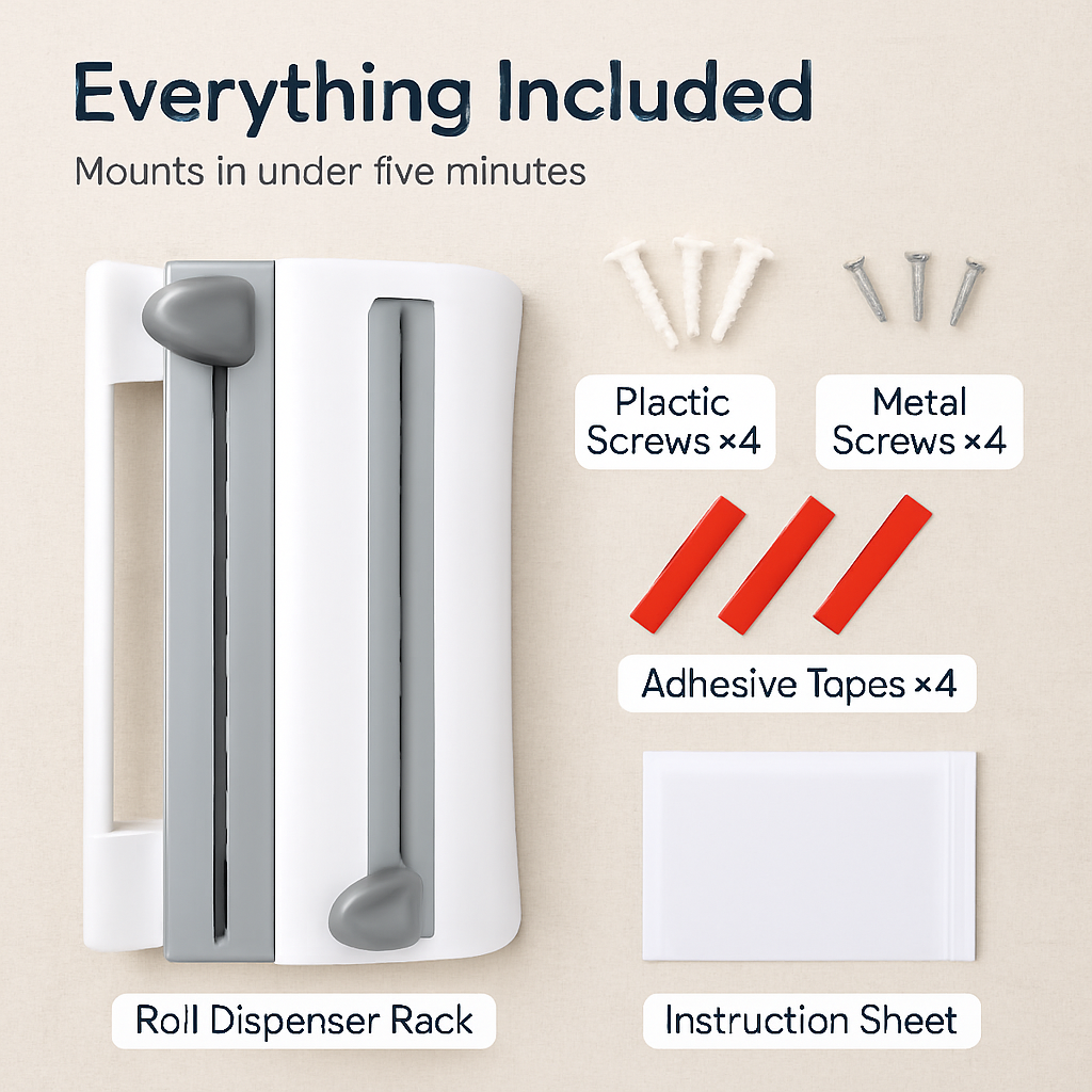 Kitchen Roll Dispenser for Clean, Easy Paper Storage