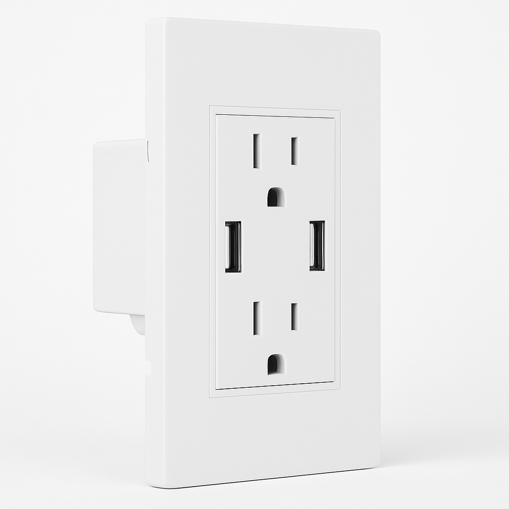 Dual USB Wall Outlet Charger for Home Use