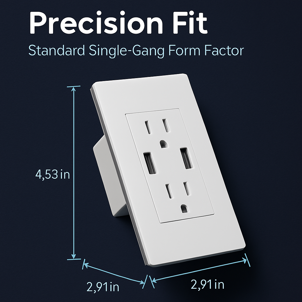 Dual USB Wall Outlet Charger for Home Use