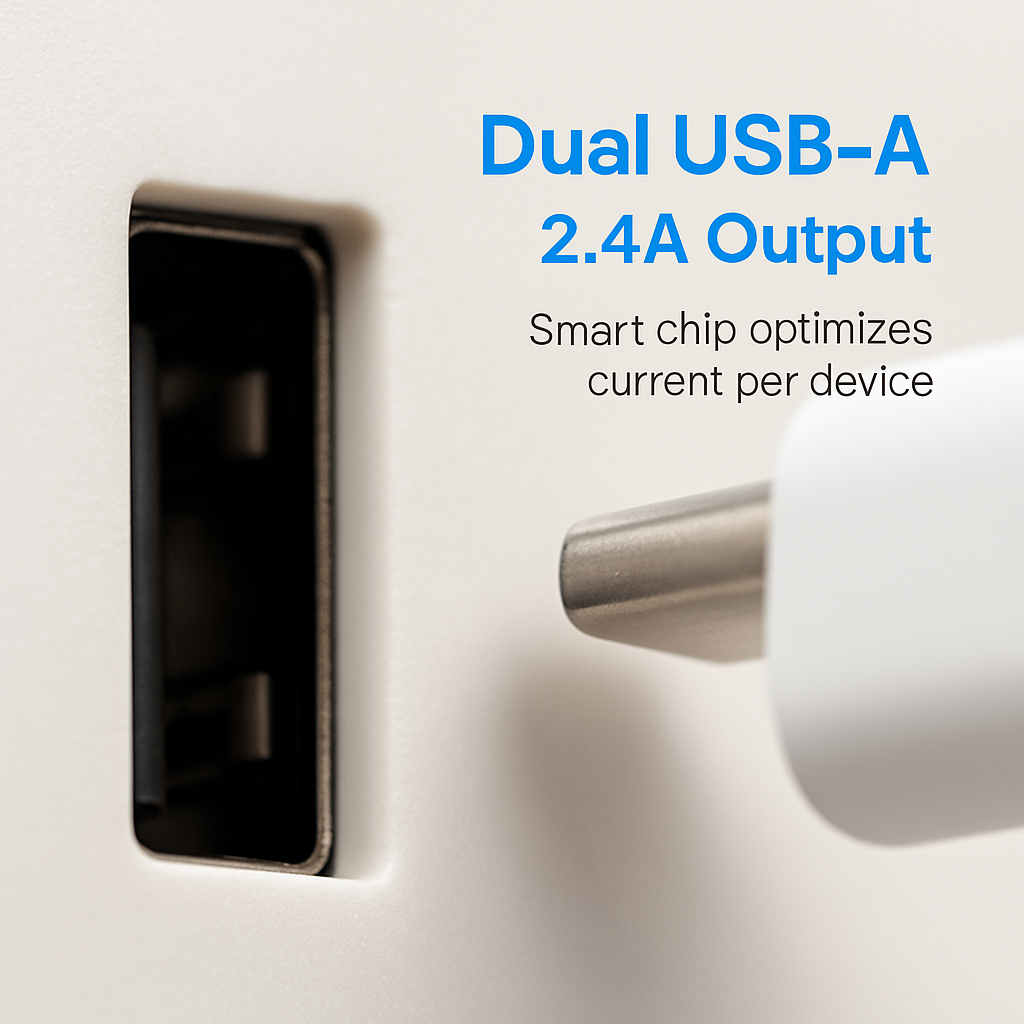 Dual USB Wall Outlet Charger for Home Use