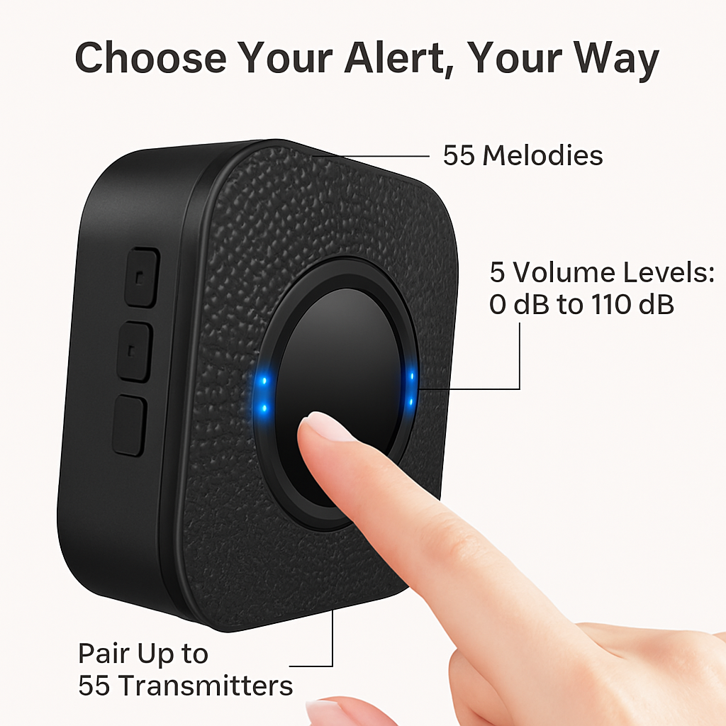 Wireless Doorbell with Long Range - Dual Receiver (US)