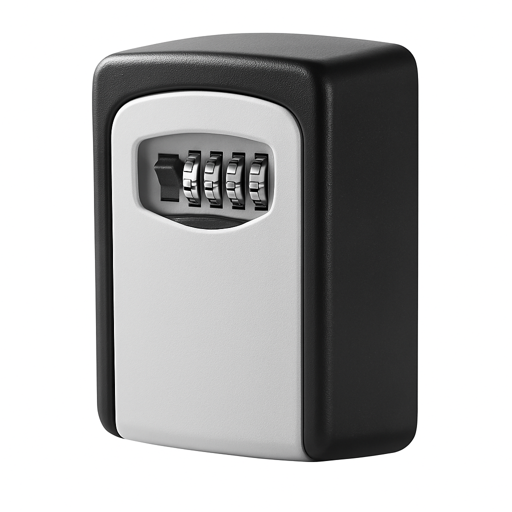 Key Lock Box with 4-Digit Resettable Code for Outdoors